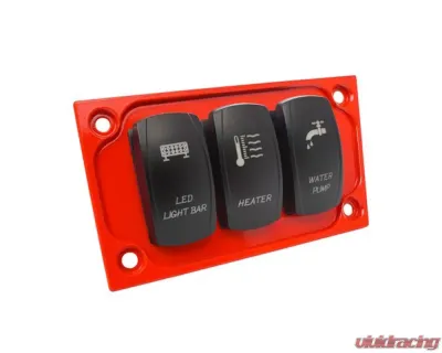 STV Motorsports 3 Switch Lower Left Side Dash Panel Polaris RZR XP | XP4 1000 - SDP3RED