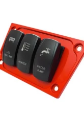 STV Motorsports 3 Switch Lower Left Side Dash Panel Polaris RZR XP | XP4 1000                                     - SDP3RED - Image 4