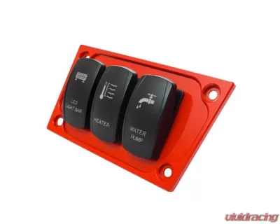 STV Motorsports 3 Switch Lower Left Side Dash Panel Polaris RZR XP | XP4 1000 - SDP3RED