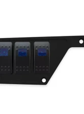 STV Motorsports 3 Switch Upper Left Side Dash Panel Polaris RZR XP | XP4 1000                                     - SDPUP3BLK - Image 3