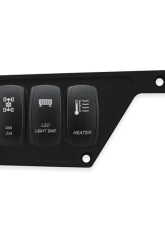 STV Motorsports 3 Switch Upper Left Side Dash Panel Polaris RZR XP | XP4 1000                                     - SDPUP3BLK - Image 4