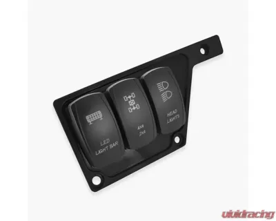 STV Motorsports 3 Switch Upper Left Side Dash Panel Polaris RZR XP | XP4 1000 - SDPUP3BLK