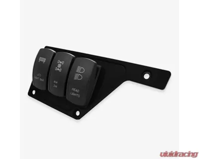 STV Motorsports 3 Switch Upper Left Side Dash Panel Polaris RZR XP | XP4 1000 - SDPUP3BLK