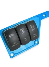 STV Motorsports 3 Switch Upper Left Side Dash Panel Polaris RZR XP | XP4 1000                                     - SDPUP3BLUE - Image 4