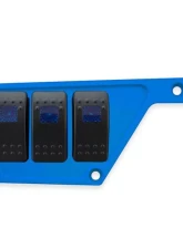 STV Motorsports 3 Switch Upper Left Side Dash Panel Polaris RZR XP | XP4 1000                                     - SDPUP3BLUE - Image 6