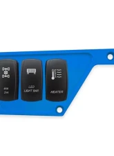 STV Motorsports 3 Switch Upper Left Side Dash Panel Polaris RZR XP | XP4 1000                                     - SDPUP3BLUE - Image 7