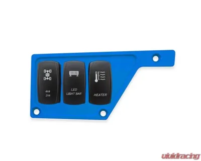 STV Motorsports 3 Switch Upper Left Side Dash Panel Polaris RZR XP | XP4 1000 - SDPUP3BLUE