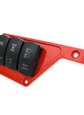 STV Motorsports 3 Switch Upper Left Side Dash Panel Polaris RZR XP | XP4 1000                                     - SDPUP3RED - Image 5