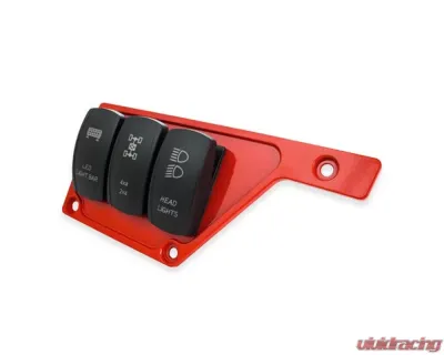 STV Motorsports 3 Switch Upper Left Side Dash Panel Polaris RZR XP | XP4 1000 - SDPUP3RED