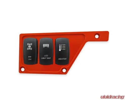 STV Motorsports 3 Switch Upper Left Side Dash Panel Polaris RZR XP | XP4 1000 - SDPUP3RED