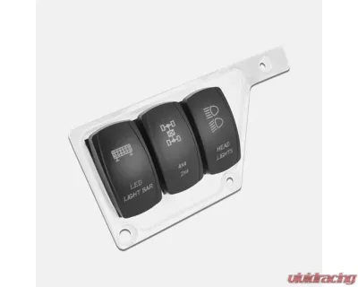 STV Motorsports 3 Switch Upper Left Side Dash Panel Polaris RZR XP | XP4 1000 - SDPUP3WHITE