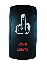 STV Motorsports Rear Lights Middle Finger Laser Rocker Switch                                     - SLR1017-1 - Image 2