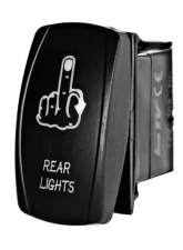 STV Motorsports Rear Lights Middle Finger Laser Rocker Switch                                     - SLR1120W - Image 2