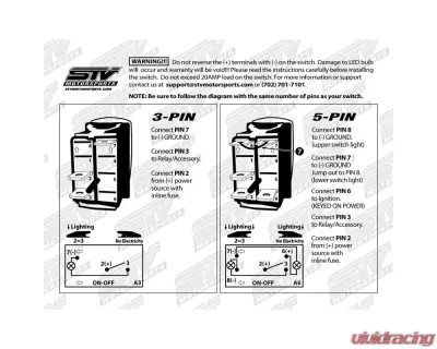 STV Motorsports The Spocker Laser Rocker Switch - SLR1190