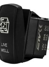 STV Motorsports Live Well Laser Rocker Switch                                     - SLR1396 - Image 2