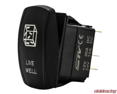 STV Motorsports Live Well Laser Rocker Switch - SLR1396