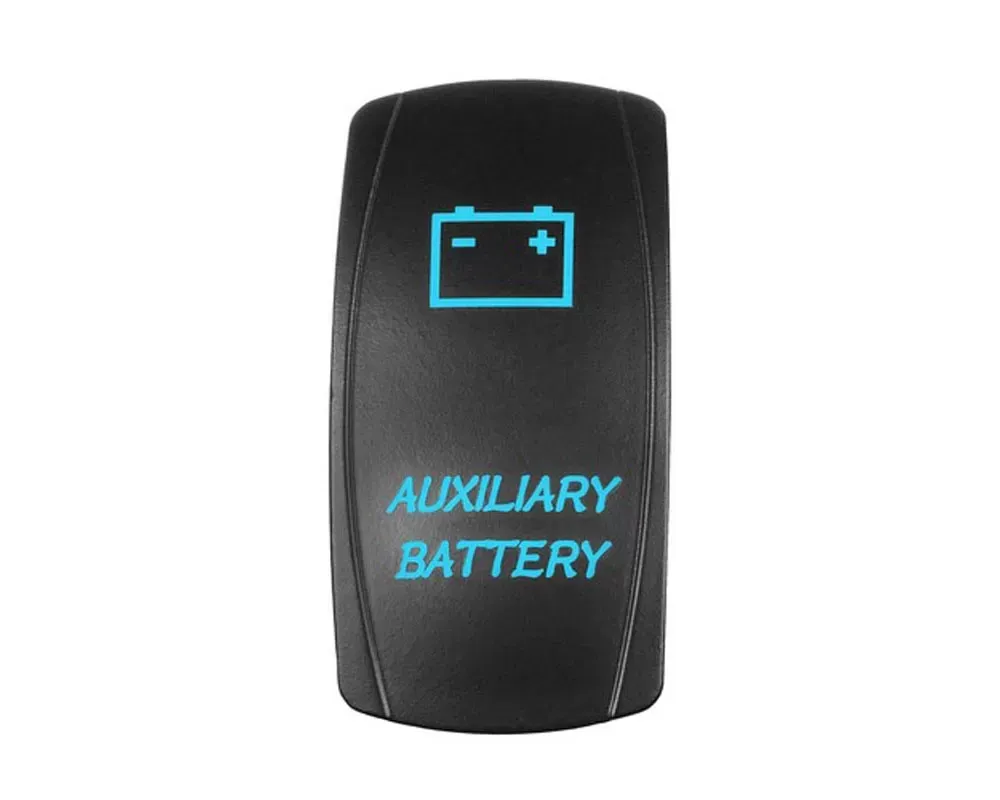 STV Motorsports Auxiliary Battery Laser Rocker Switch - SLR1415