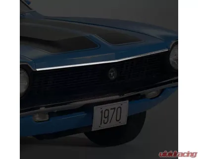 ACP Hood Molding Polished Aluminum for Ford Maverick 1970-1977, Includes Mounting Hardware - FK-BH070