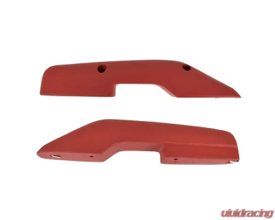 ACP Arm Rest Pad Deluxe Red With Stainless Steel Trim Pair FC-BA002A - FC-BA002A