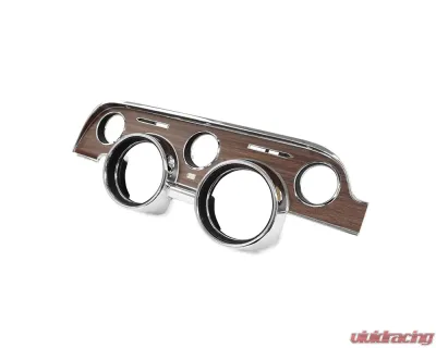 ACP Instrument Bezel Deluxe Woodgrain for 1968 Ford Mustang - Metal Backed, Direct Fit - FM-BI004A