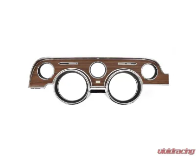ACP Instrument Bezel Deluxe Woodgrain for 1968 Ford Mustang - Metal Backed, Direct Fit - FM-BI004A