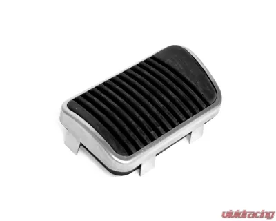 ACP Brake Pedal Pad Drum Manual Black Rubber with Stainless Steel Trim for Classic Ford Vehicles - FM-EB003AK