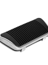 ACP Brake Pedal Pad for Ford Mustang 1965-1967, Mercury Cougar 1967, Black Rubber with Stainless Trim                                     - FM-EB003K - Image 2