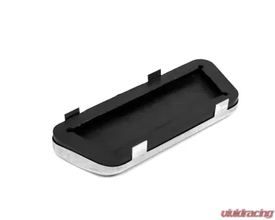 ACP Brake Pedal Pad for Ford Mustang 1965-1967, Mercury Cougar 1967, Black Rubber with Stainless Trim - FM-EB003K