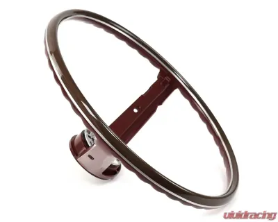 ACP Steering Wheel 2-Spoke Deluxe Woodgrain Red FM-ES008FR - FM-ES008FR