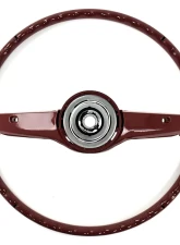 ACP Steering Wheel 2-Spoke Deluxe Woodgrain Red FM-ES008FR                                     - FM-ES008FR - Image 4