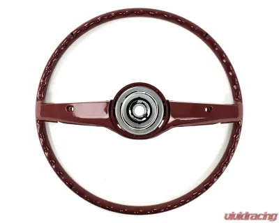 ACP Steering Wheel 2-Spoke Deluxe Woodgrain Red FM-ES008FR - FM-ES008FR