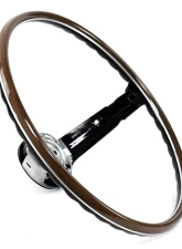 ACP Steering Wheel 2-Spoke Deluxe Woodgrain Black FM-ES008F                                     - FM-ES008F - Image 2