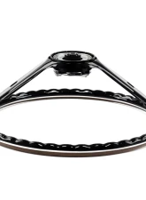 ACP Steering Wheel 2-Spoke Deluxe Woodgrain Black FM-ES008F                                     - FM-ES008F - Image 3