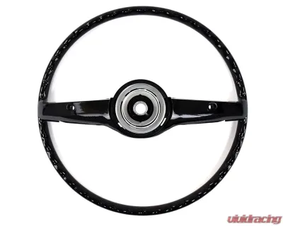 ACP Steering Wheel 2-Spoke Deluxe Woodgrain Black FM-ES008F - FM-ES008F