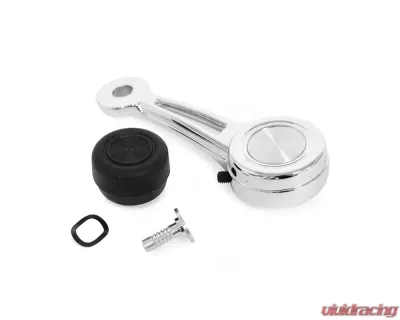 ACP Quarter Window Handle with Black Knob for Ford 1968-1970 Models, Chrome Finish - FM-BW016A