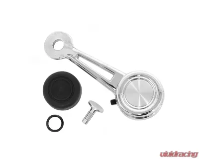 ACP Quarter Window Handle with Black Knob for Ford 1968-1970 Models, Chrome Finish - FM-BW016A