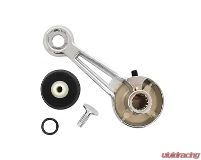 ACP Quarter Window Handle with Black Knob for Ford 1968-1970 Models, Chrome Finish - FM-BW016A