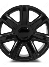 FSW Platinum Style - F001 Wheel 22x9 6x139.7 24mm Satin Black/Gloss Black Inserts                                     - F001229077+24 - Image 6
