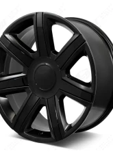 FSW Platinum Style - F001 Wheel 22x9 6x139.7 24mm Satin Black/Gloss Black Inserts                                     - F001229077+24 - Image 2