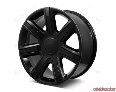 FSW Platinum Style - F001 Wheel 22x9 6x139.7 24mm Satin Black/Gloss Black Inserts - F001229077+24
