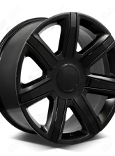 FSW Platinum Style - F001 Wheel 22x9 6x139.7 24mm Satin Black/Gloss Black Inserts                                     - F001229077+24 - Image 3