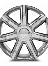 FSW Platinum Style - F002 Wheel 26x9.5 6x139.7 25mm Hyper Black/Chrome Inserts                                     - F002269577+25 - Image 5