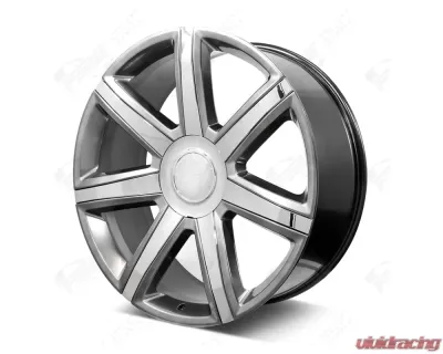 FSW Platinum Style - F002 Wheel 26x9.5 6x139.7 25mm Hyper Black/Chrome Inserts - F002269577+25