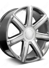 FSW Platinum Style - F002 Wheel 26x9.5 6x139.7 25mm Hyper Black/Chrome Inserts                                     - F002269577+25 - Image 3