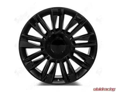 FSW Diamond Style - F006 Wheel 22x9 6x139.7 24mm Satin Black/Gloss Black Inserts - F006229077+24