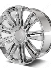 FSW Diamond Style - F008 Wheel 24x9.5 6x139.7 +24mm Chrome/Chrome Inserts                                     - F008249577+24 - Image 2
