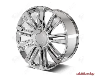 FSW Diamond Style - F008 Wheel 24x9.5 6x139.7 +24mm Chrome/Chrome Inserts - F008249577+24