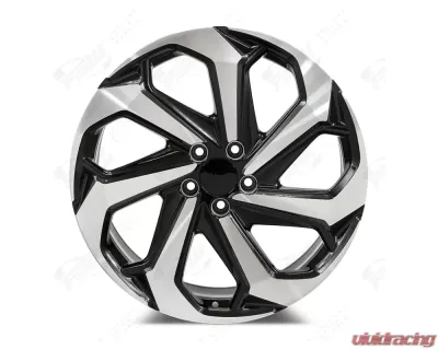 FSW LX Sport Style - F066 Wheel 17x7.5 5x114.3 55mm Machined Face/Black Outline - F066177565+55