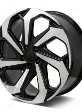 FSW LX Sport Style - F066 Wheel 17x7.5 5x114.3 55mm Machined Face/Black Outline                                     - F066177565+55 - Image 2