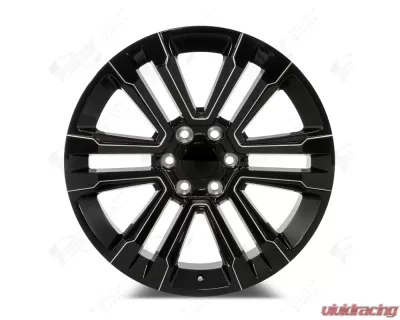 FSW SLT Style - F131 Wheel 22x9 6x139.7 24mm Gloss Black/Milled Outline - F131229077+24